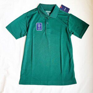NWT Izod Moisture Wicking Green Polo Shirt M (10/12) Anti Pill Performance Polo